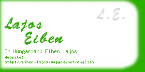 lajos eiben business card